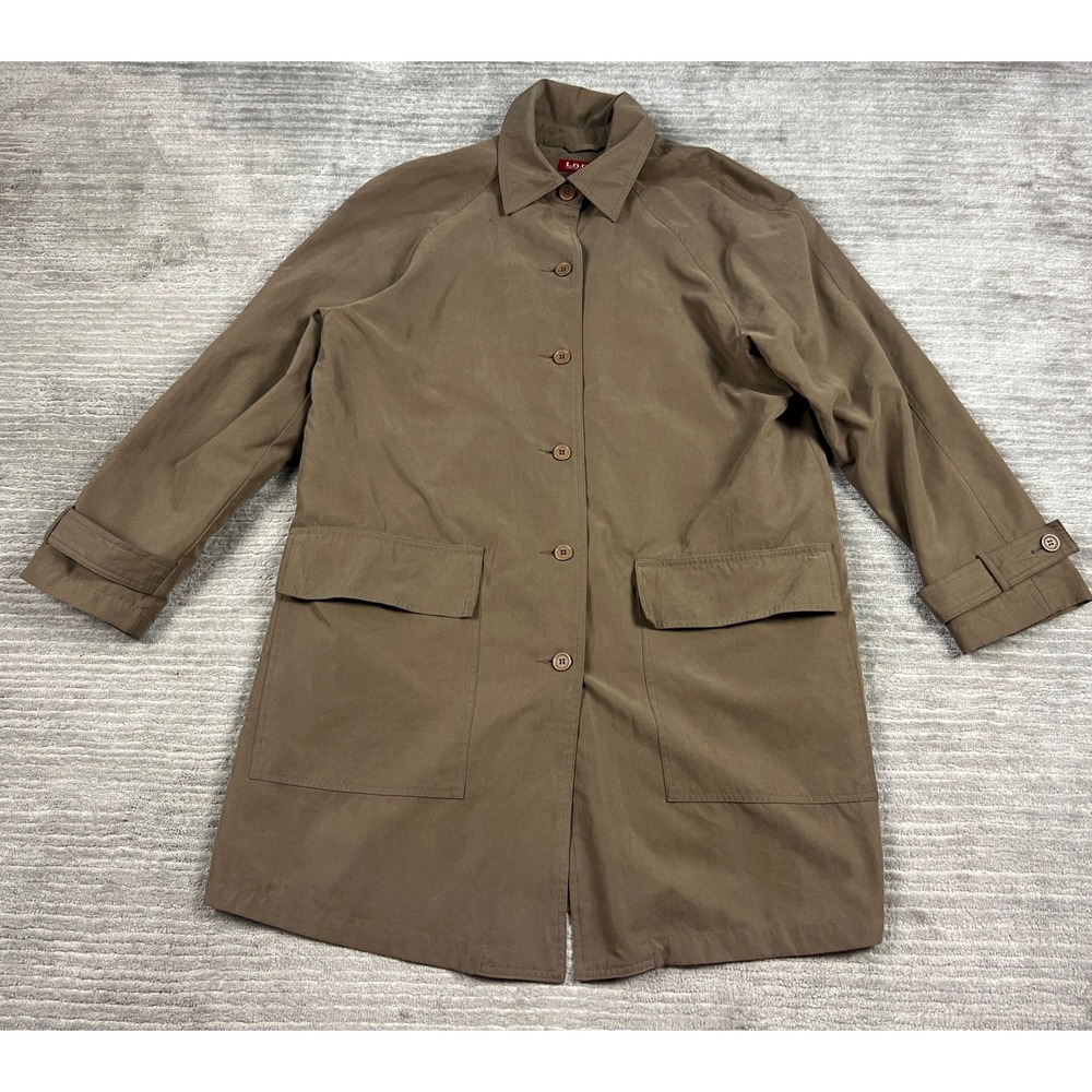 L.O.G.G Car Coat Women 44 Brown Label Of Graded Goods Button Front Raglan Jacket